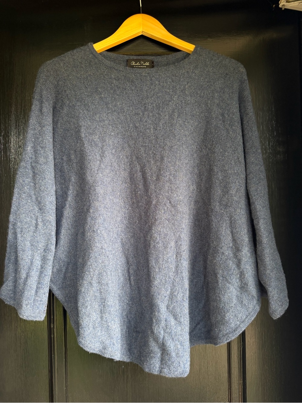 Navy Claudia Nichole Cashmere Sweater Winter Cozy Cold Fall